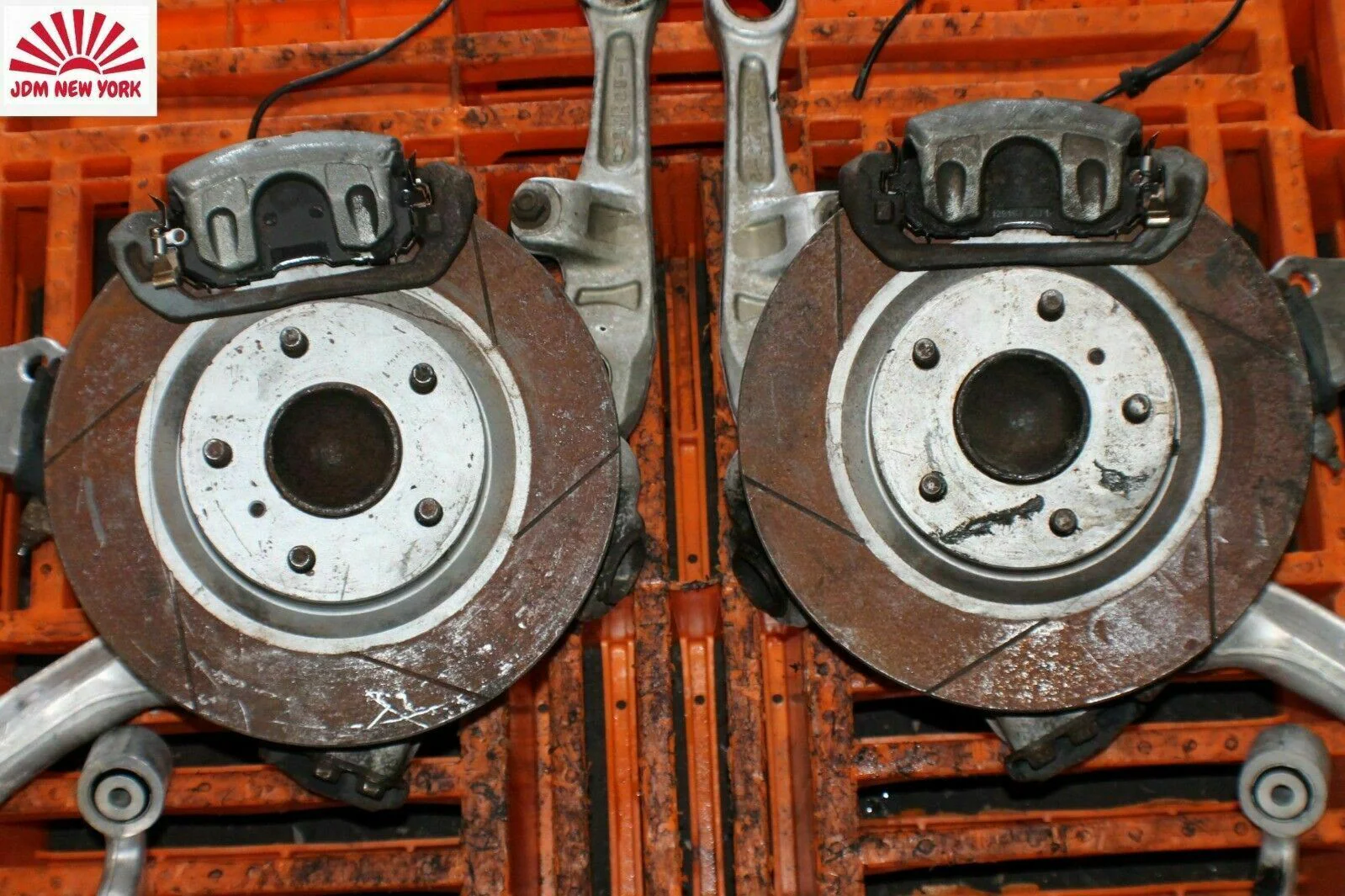 Jdm Nissan 350z z33 Oem Front Rear Spindle Brakes Knuckles Hubs Rotors Set Vq35 - Image 5